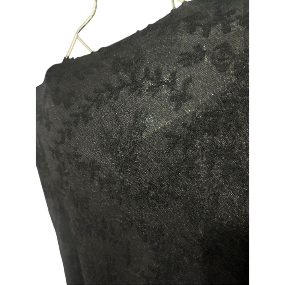 Eileen Fisher Floral Wool Blend Tunic Top Black Tunic Size‎ XL GOOD CONDITION - Picture 7 of 11